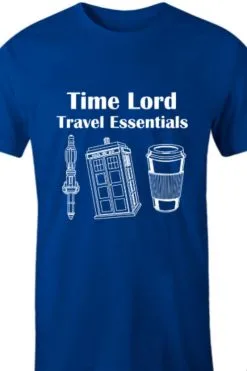 Victorian And Steampunk Men's Time Lord Travel Essentials T-shirt