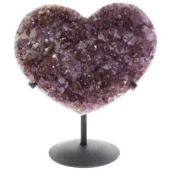 Amethyst Heart Specimen On Stand