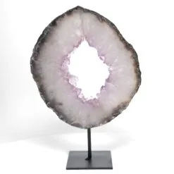 Amethyst Slice Specimen On Stand