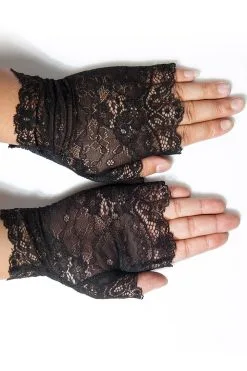 PUNK RAVE Evil Enchantress Lace Gloves -Akumu Ink Shop 31e1018aaf