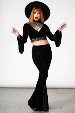 KILLSTAR Marisol Velvet Bell Bottoms
