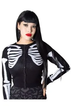 Kreepsville Skeleton Ribcage Bones Cardigan