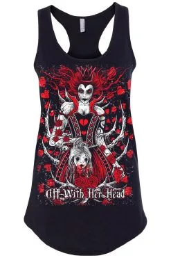 VampireFreaks Queen Of Hearts Tee [Multiple Styles Available] -Akumu Ink Shop 5 racerback tank black front resize