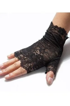 PUNK RAVE Evil Enchantress Lace Gloves -Akumu Ink Shop 6201fc00fe