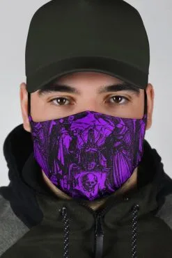 Gallery Serpentine Dance Of Death Purple- Men's Washable Face Mask