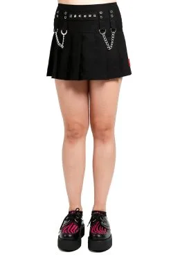 TRIPP NYC Tripp Studded Chain Skirt [Black]