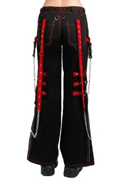 TRIPP NYC Tripp Midnight Dark Street Chain Pants [Black/Red] -Akumu Ink Shop AF4423 BLKRED Bold 1000x 8f50b037 8f3a 4af6 a569 7ced685f3864