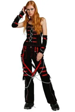 TRIPP NYC Tripp Midnight Dark Street Chain Pants [Black/Red] -Akumu Ink Shop AF4423 BLKRED FULL 1000x d4edfa32 894d 4188 b82e d744077bc7e3