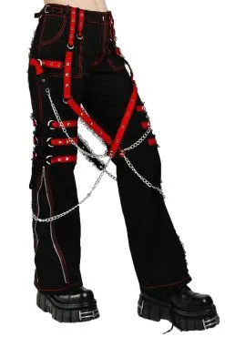 TRIPP NYC Tripp Midnight Dark Street Chain Pants [Black/Red] -Akumu Ink Shop AF4423 BLKRED S 1000x 7a682dfe 725a 43da 9497 c316b39e6278
