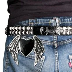 Hearts & Roses Teutonic Black-Heart Belt