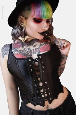 FOREST INK Bat Wing Corset Top