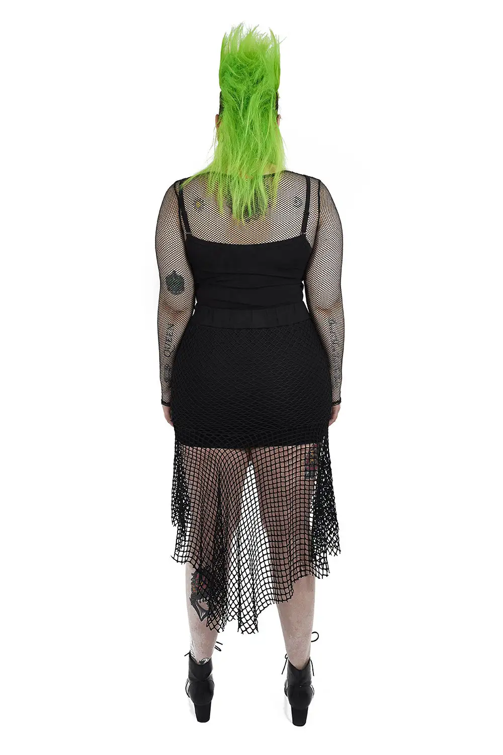PUNK RAVE Grave Girl Fishnet Skirt 6 PUNK RAVE Grave Girl Fishnet Skirt - Image 4