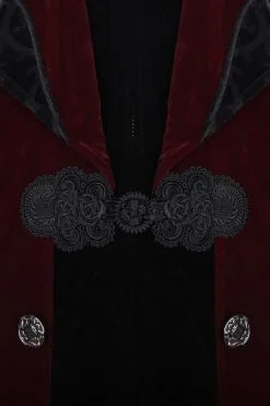 DEVIL FASHION Crimson Blood Victorian Goth Coat -Akumu Ink Shop Elizabeth Swan Jacket