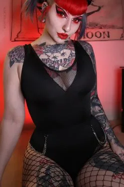 FOREST INK Venom Chain One Piece Swimsuit 15 FOREST INK Venom Chain One Piece Swimsuit -Akumu Ink Shop Emo Bikini Set