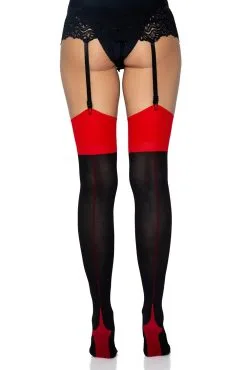 LEG AVENUE Bloody Mary Thigh High Socks -Akumu Ink Shop Emo Thigh Highs