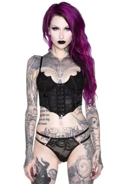 KILLSTAR Fang Lace Bustier