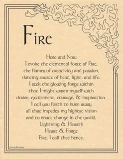 Fire Evocation Parchment Poster