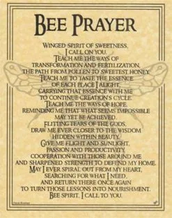 Bee Prayer Parchment Poster