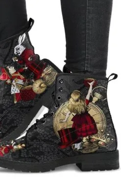 Gallery Serpentine Alice In Wonderland Gothic Lace, Men's Vegan Boots, FREE Shipping