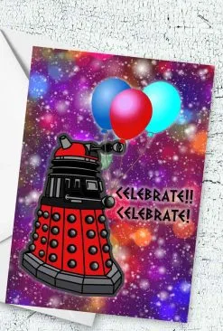Victorian And Steampunk Doctor Who Printable Birthday Card - Dalek Birthday Card - Instant Download Printable Card