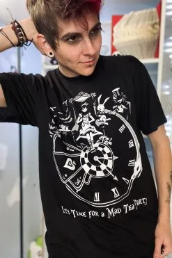 VampireFreaks Alice In Wonderland Clock Tee [Multiple Styles Available]