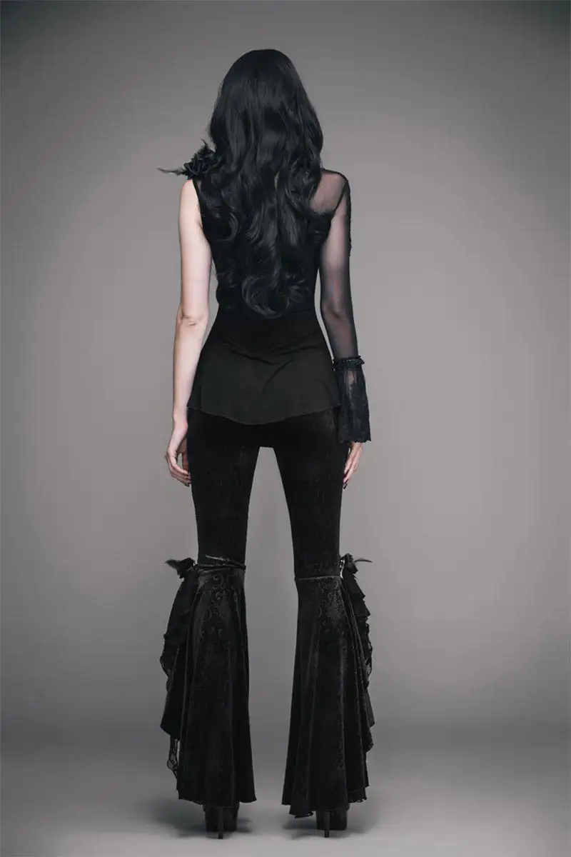 DEVIL FASHION Dead Romance Flared Pants 7 DEVIL FASHION Dead Romance Flared Pants - Image 5
