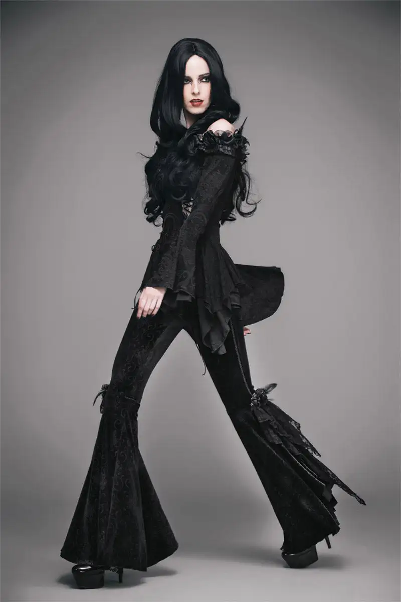 DEVIL FASHION Dead Romance Flared Pants 6 DEVIL FASHION Dead Romance Flared Pants - Image 4