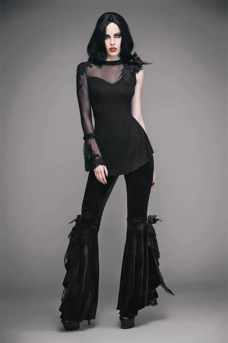 DEVIL FASHION Dead Romance Flared Pants 8 DEVIL FASHION Dead Romance Flared Pants - Image 6