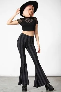 KILLSTAR Inferno Room Flares [Grey Stripe] -Akumu Ink Shop INFERNO FLARES GREY W E x1600copy