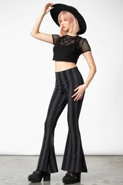 KILLSTAR Inferno Room Flares [Grey Stripe] -Akumu Ink Shop INFERNO FLARES GREY W F x1600copy