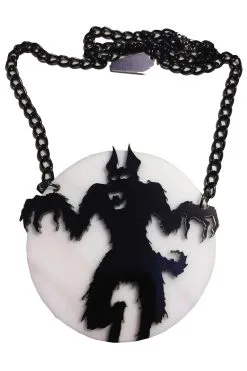 Kreepsville Howling At The Moon Werewolf Necklace
