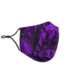 Gallery Serpentine Dance Of Death Purple- Men's Washable Face Mask 8 Gallery Serpentine Dance Of Death Purple- Men's Washable Face Mask -Akumu Ink Shop MA775