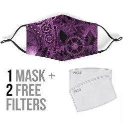 Gallery Serpentine Purple Steampunk - Men's Washable Face Mask -Akumu Ink Shop MS85steampunkpurplemask4 4f552526 48fe 4499 b9d7 84a7a129717f