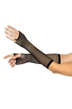 LEG AVENUE Shallow Grave Fishnet Gloves -Akumu Ink Shop Mens Fishnet Gloves