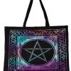 Magickal Designs Rainbow Pentagram Cotton Tote Bag 1 Magickal Designs Rainbow Pentagram Cotton Tote Bag -Akumu Ink Shop N BAG20f 2 37565.1656781119