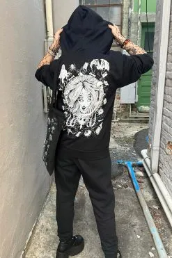 VampireFreaks Fortune Teller Hoodie [Zipper Or Pullover] -Akumu Ink Shop Occult Goth Matching Joggers Set