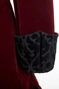 DEVIL FASHION Crimson Blood Victorian Goth Coat -Akumu Ink Shop Pirate Coat