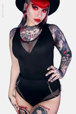 FOREST INK Venom Chain One Piece Swimsuit 12 FOREST INK Venom Chain One Piece Swimsuit -Akumu Ink Shop Punk Swimsuit