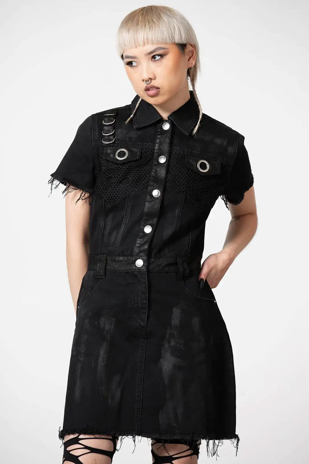 KILLSTAR Ree-Vival Denim Dress 4 KILLSTAR Ree-Vival Denim Dress - Image 2