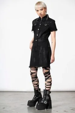KILLSTAR Ree-Vival Denim Dress 11 KILLSTAR Ree-Vival Denim Dress -Akumu Ink Shop REE VIVAL DENIM DRESS W D x1600copy