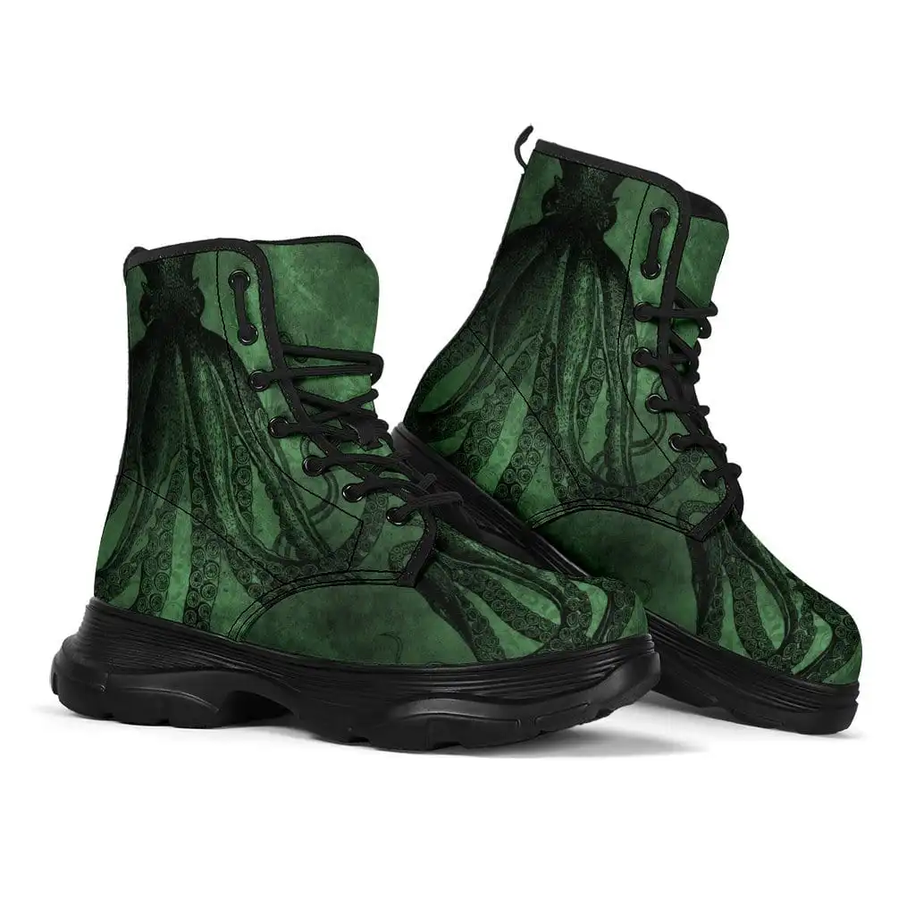 Gallery Serpentine Deep Sea Kraken Men's Vegan Boots, FREE Shipping 4 Gallery Serpentine Deep Sea Kraken Men's Vegan Boots, FREE Shipping - Image 2