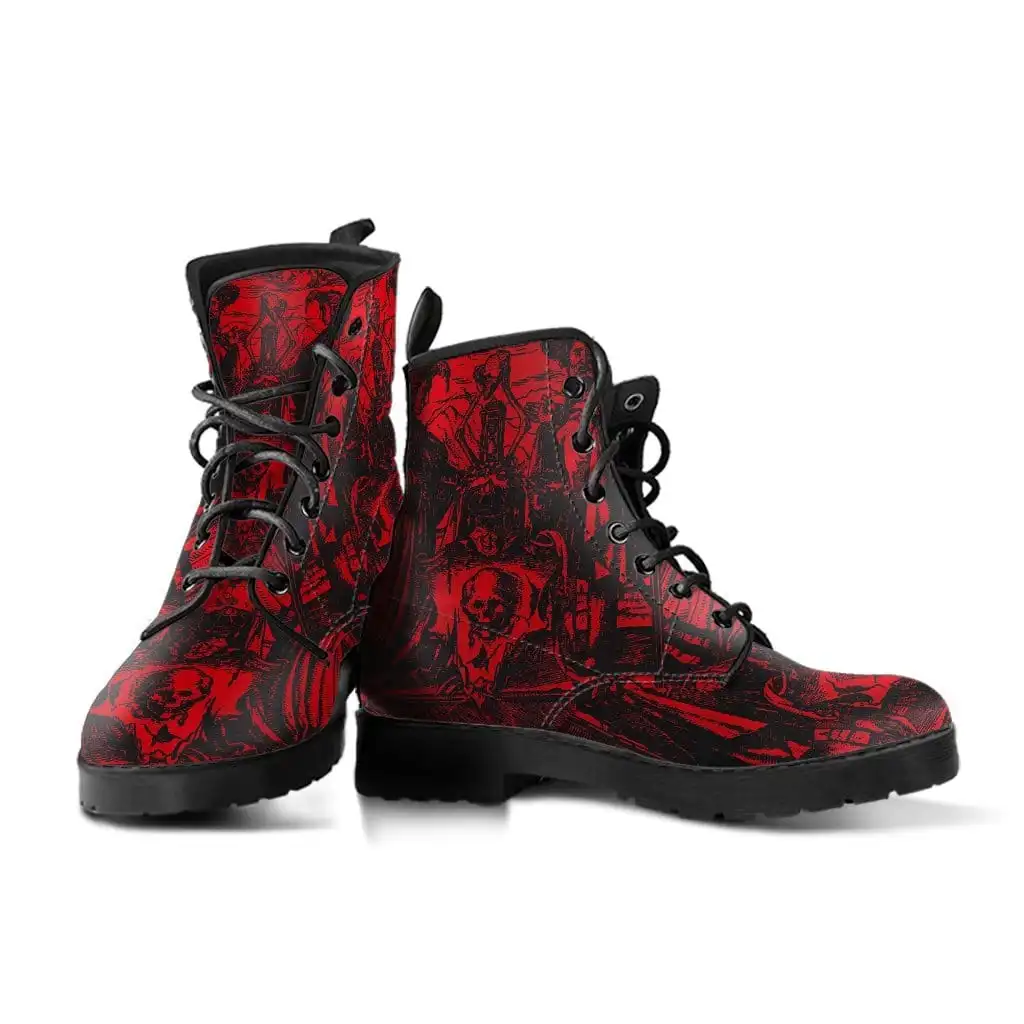 Gallery Serpentine Blood Dance Of Death, Men's Vegan Boots, FREE Shipping 4 Gallery Serpentine Blood Dance Of Death, Men's Vegan Boots, FREE Shipping - Image 2
