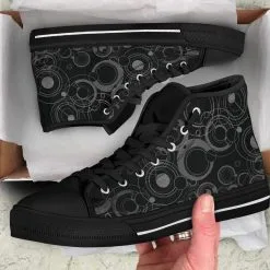 Gallery Serpentine Black Gallifrey Men's Hi Tops, FREE Shipping 12 Gallery Serpentine Black Gallifrey Men's Hi Tops, FREE Shipping -Akumu Ink Shop SN1DoctorWhoGallifreyanBlackHiTopSneakers4