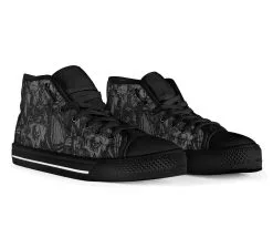 Gallery Serpentine Dance Of Death, Men's High Top Sneakers, FREE Shipping -Akumu Ink Shop SN94DANCEOFDEATHGREY1