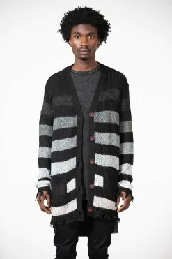 KILLSTAR Stripe Of Evil Cardigan [UNISEX] -Akumu Ink Shop STRIPE OF EVIL CARDIGAN M E x160 02975cf8 63a8 4fd0 b4f1 7473466b822d