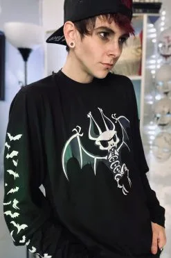 VampireFreaks Batty Bones Tee [Multiple Styles Available] -Akumu Ink Shop Spooky Bat T Shirt