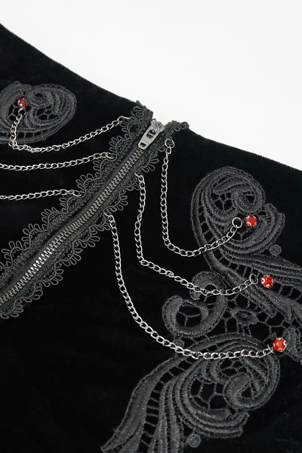 DEVIL FASHION Black Blood Velvet High Waisted Shorts 9 DEVIL FASHION Black Blood Velvet High Waisted Shorts - Image 7