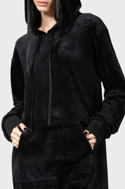 KILLSTAR Webmare Longline Hoodie [UNISEX] -Akumu Ink Shop WEBMARE LONGLINE HOODIE W C x1600copy