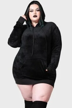 KILLSTAR Webmare Longline Hoodie [UNISEX] -Akumu Ink Shop WEBMARE LONGLINE HOODIrer PLUS W B 13791065 fdad 409e aed5 23eecf4203de x1600copy