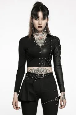 PUNK RAVE Split Personality Crop Top